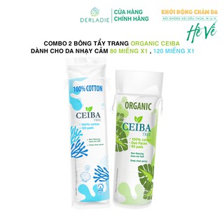 Combo 2 Bông Tẩy Trang Tiết kiệm Dung Dịch Ceiba 120 Miếng