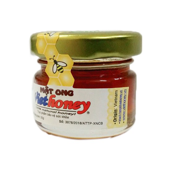 Mật ong Viethoney Lốc 2 hũ tròn 30g