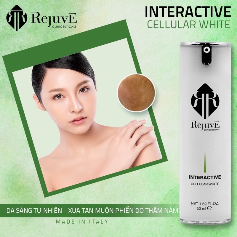 ✅Công Ty - Tinh chất trắng da, mờ nám REJUVE INTERACTIVE CELLULAR WHITE 50 mL
