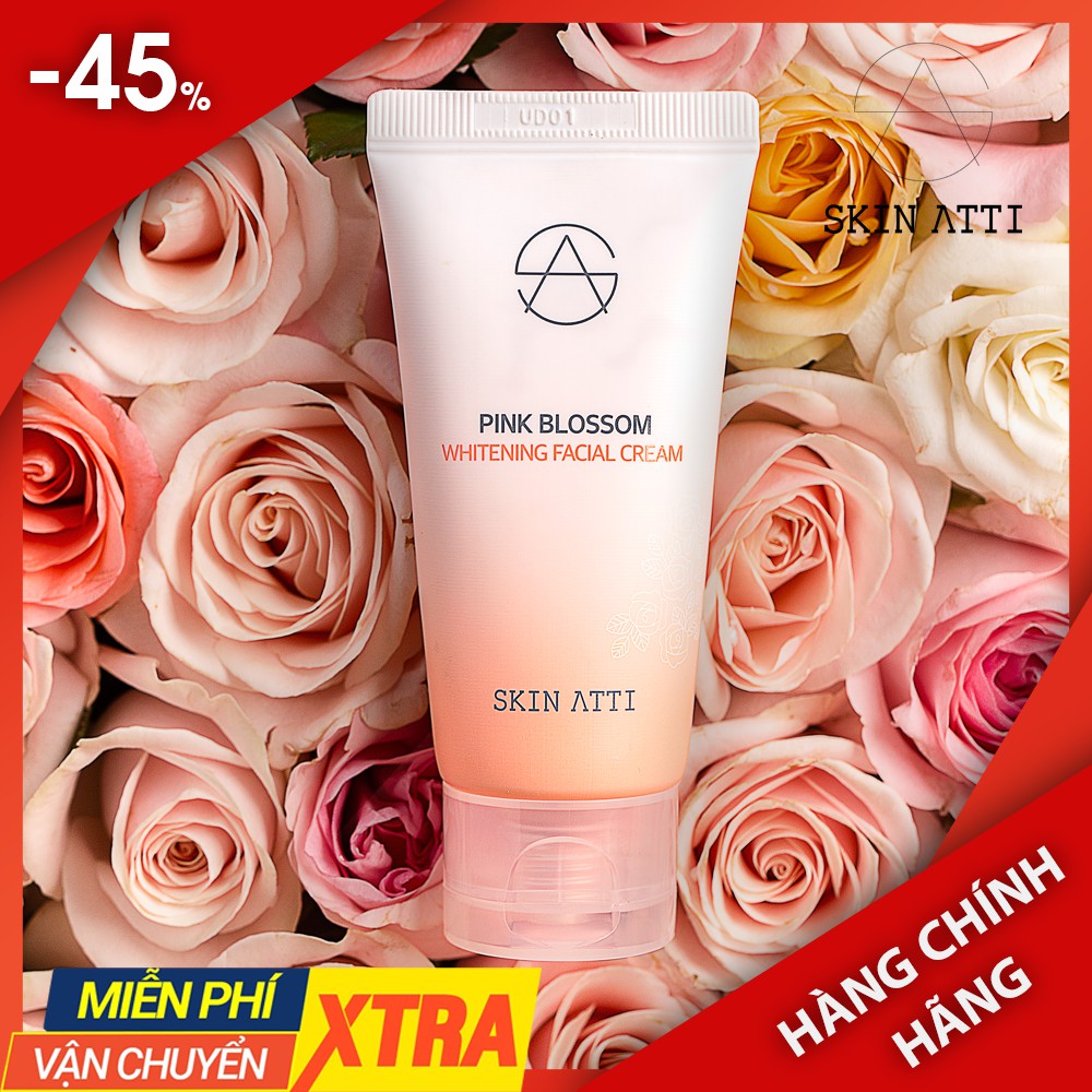 Skin Atti - Kem Trắng Da Ngăn Ngừa Lão Hóa Dành Cho Da Mặt – Pink Blossom Whitening Facial Cream