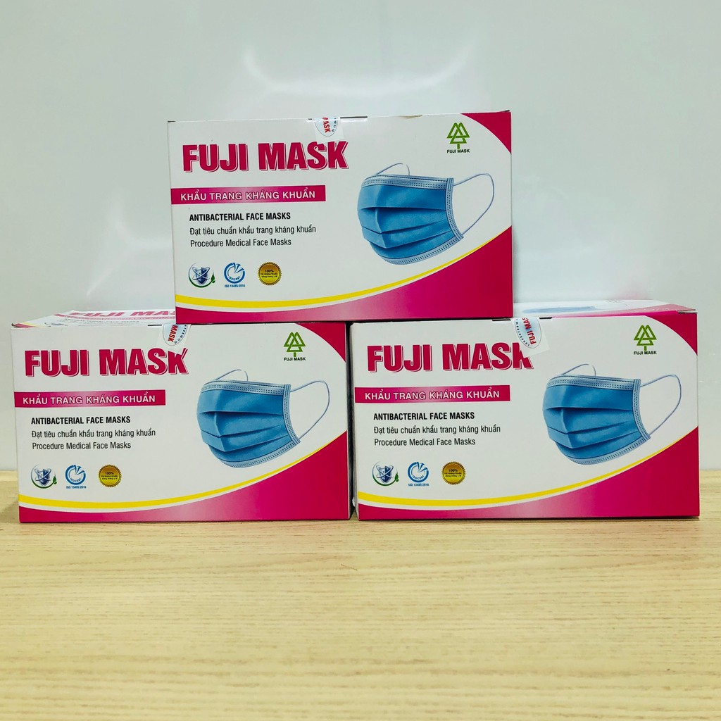 1 Hộp Khẩu Trang Y Tế Mask Màu Xanh 4 Lớp ( Hộp 50 Chiếc )