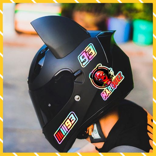 Sticker Phản Quang Cắt Sẵn Số 93 Mã 5X - 16 | Hình Dán Sticker Cắt Sẵn Chống Nước Dán Nón Bảo Hiểm