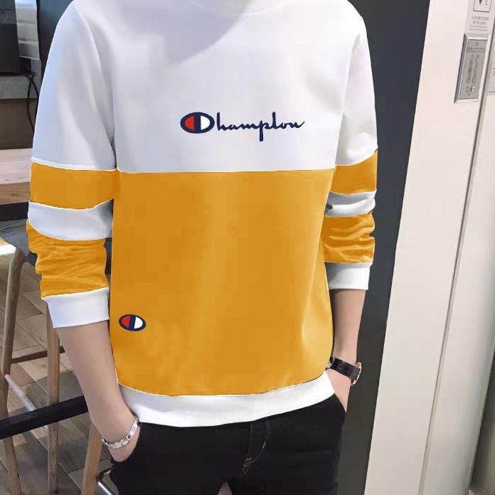 Nhập Khẩu HAMPION Áo Thun Tay Dài Thiết Kế Cá Tính Thời Trang Cho Nam ⚘