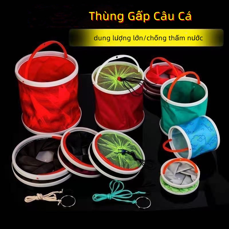 Xô Đựng Cá Có Thể Gấp Gọn Đa Năng Tiện Dụng