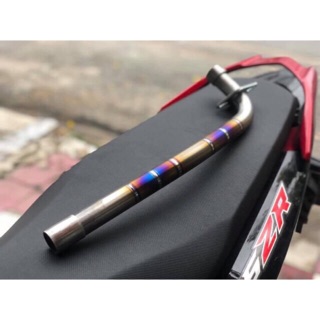 cổ pô  titan cho  wave khò lên màu sẳn