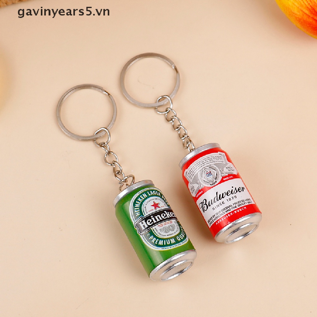 [gavin] Móc Khóa Hình Lon Bia Mô Phỏng Trang Trí Ba Lô ~