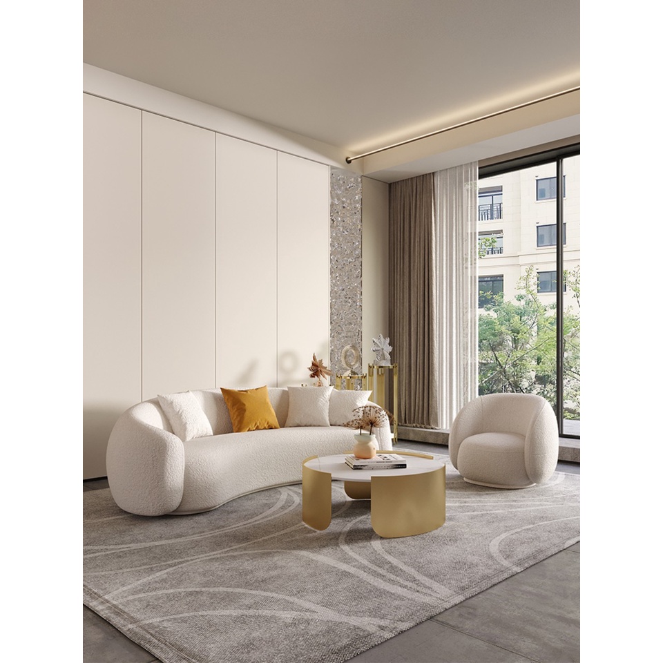 Ghế sofa cong hình chuối đẹp cho phòng khách