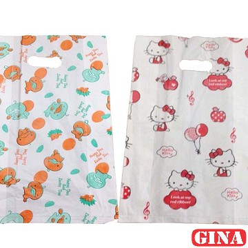 100g Túi nilong trắng đục 12cm, 15cm, 20cm, 24cm, 30cm in hình rau củ. động vật hoa cỏ - plastic bag
