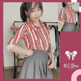 [XẢ HÀNG] Sơ Mi Nữ Lụa Nữ Kẻ Sọc ❤️ Hàng Đẹp❤️