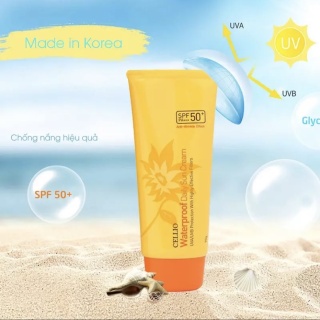 [Chính hãng] Kem Chống Nắng Cellio Waterproof Daily Sun Cream SPF50 70g