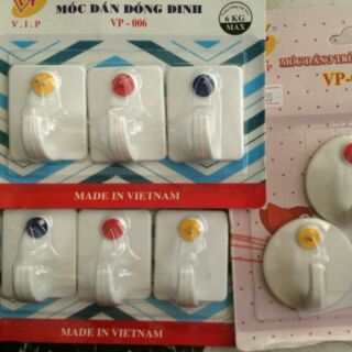 Bộ 3 móc dán tường đóng đinh