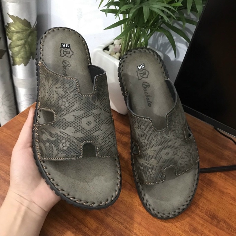 Dép Da Nam Đế Khâu Mẫu Hot Nhất 2023