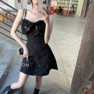 váy ngọc 2d đính nơ kim sa