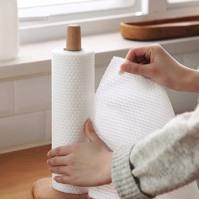 Cuộn khăn vải 50 tờ loại to lau chùi đa năng cho gia đình