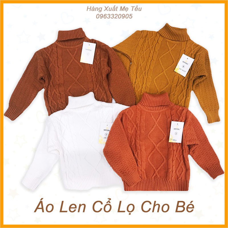 [FREESHIP] Áo Len Cổ Lọ Bé Trai Bé Gái Mềm Ấm Áo Len Cao Cổ Bé Trai Bé Gái Cho Bé Kiểu Dáng Thời Trang Đủ Size 12345Tuổi