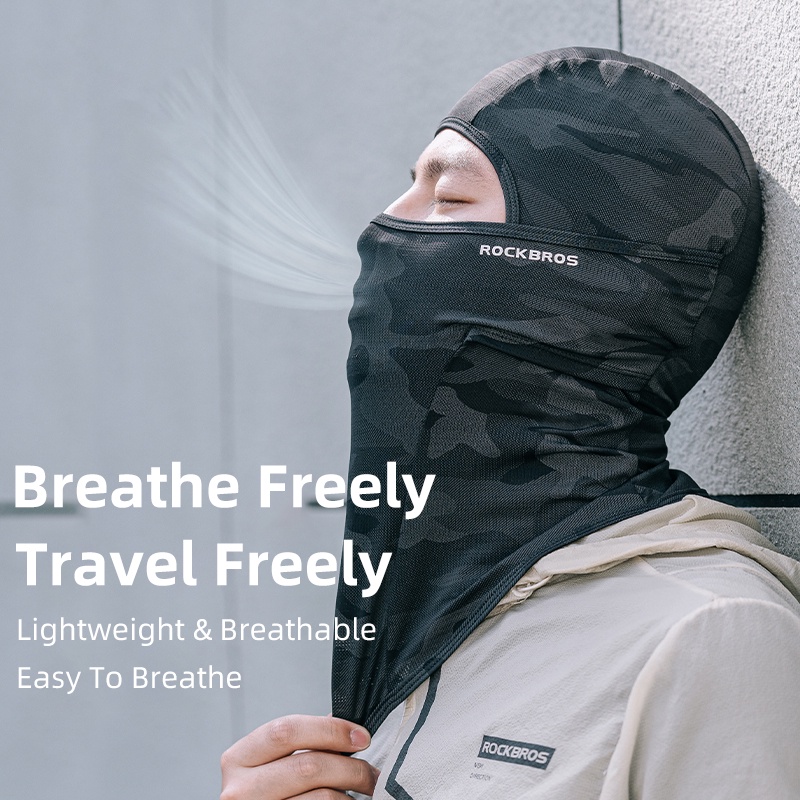Rockbros Khẩu Trang Chống Nắng Bằng Lụa Mát Dùng Đi Xe Máy Dành Cho Nam Và Nữ