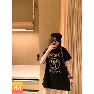 Áo phông mochino ép đá cá tính