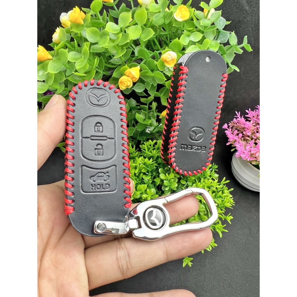 Bao Da chìa khóa 3 NÚT Smartkey xe ô tô Mazda2, Mazda3, Mazda6, Mazda Cx5 CX8
