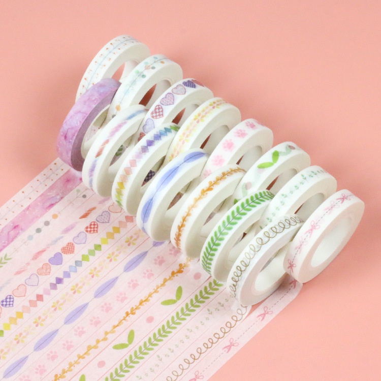 Washi tape sticker cute nhỏ nhắn DIY, Bullet Journal, Sổ lưu niệm, Sổ tay planner, Tạp chí, Nhật ký, Kế hoạch, Gói quà..