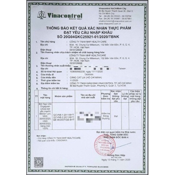 Sữa hạt Orgagrain 900g