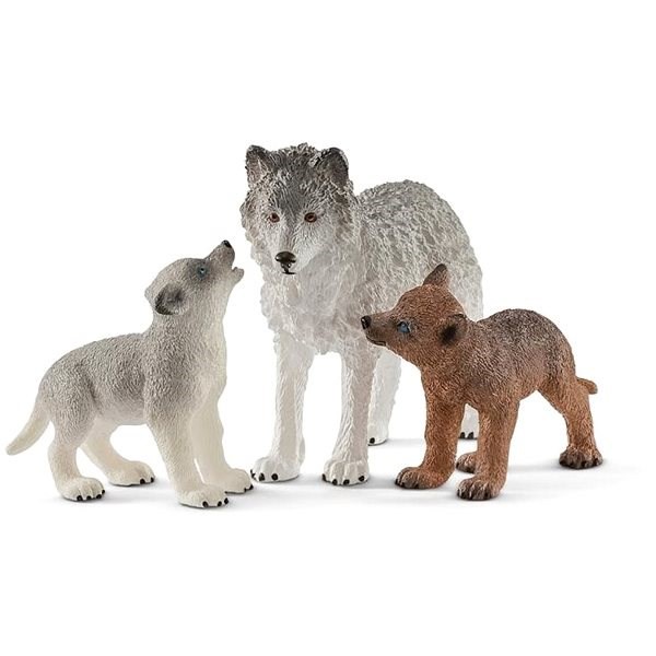 Đồ chơi Schleich Đức - Ba mẹ con Chó Sói - Mã SP 42472