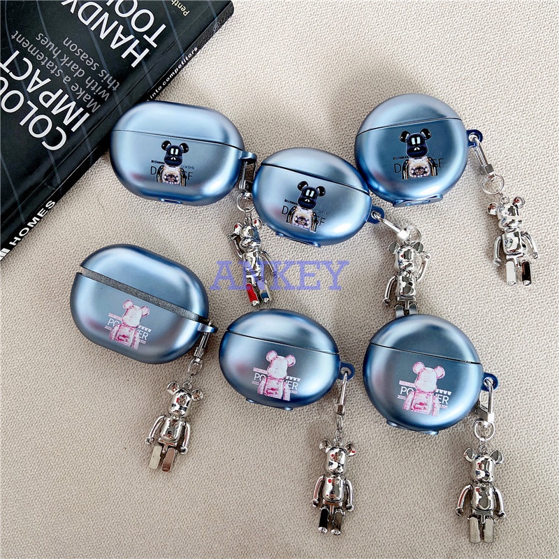 Huawei Freebuds Pro 4i 4 4E 3 Vỏ Bảo Vệ Hộp Sạc Tai Nghe Bằng Silicon Mềm Chống Thấm Nước Chống Sốc Hình Ba Chú Gấu Hoạt Hình Có Móc Khóa