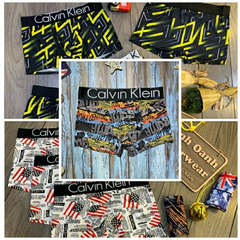 Quần lót nam thun lạnh - sịp đùi boxer nam thun lạnh cạp bản to đủ mẫu y ảnh