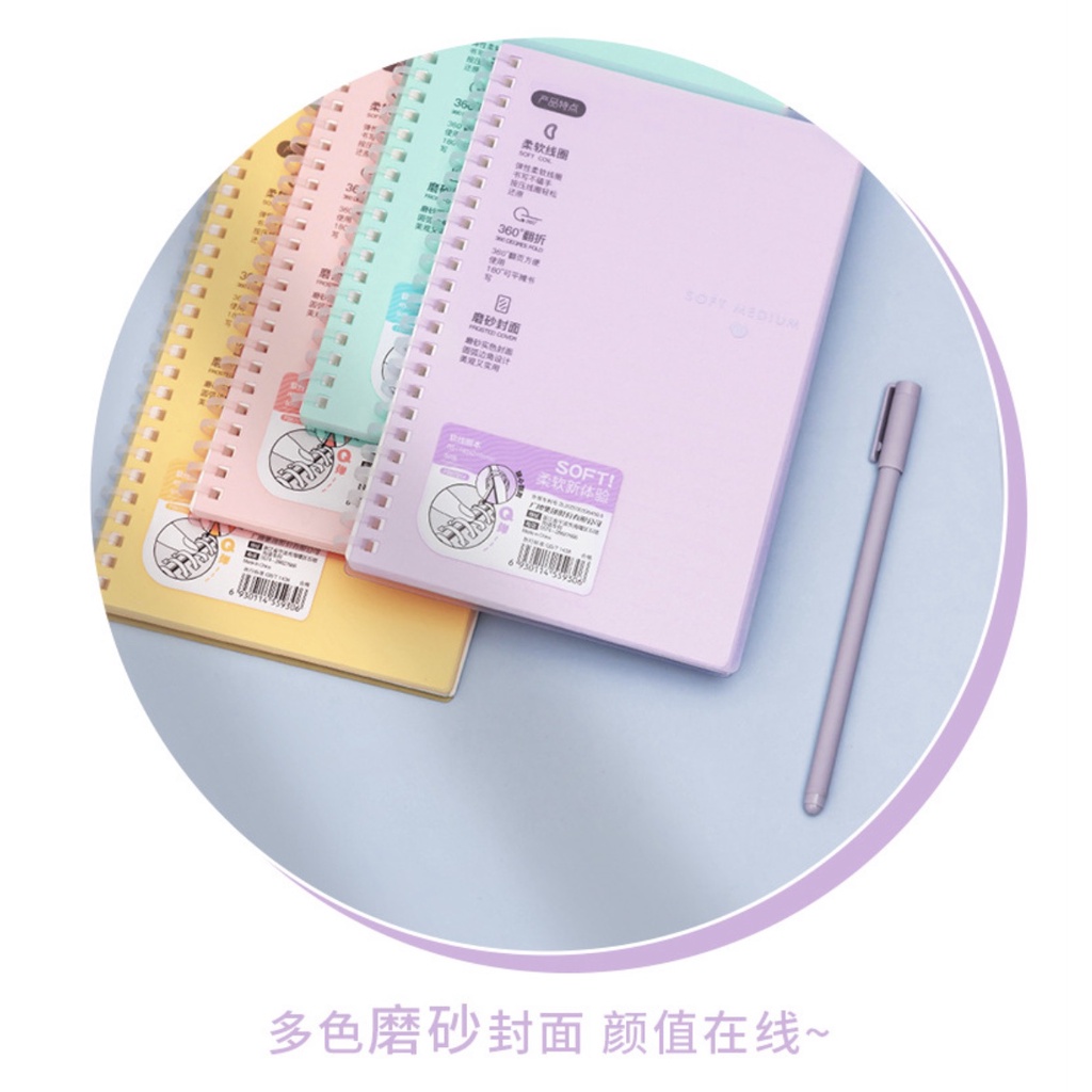 Sổ lò xo còng mềm bìa pastel B5/ A5