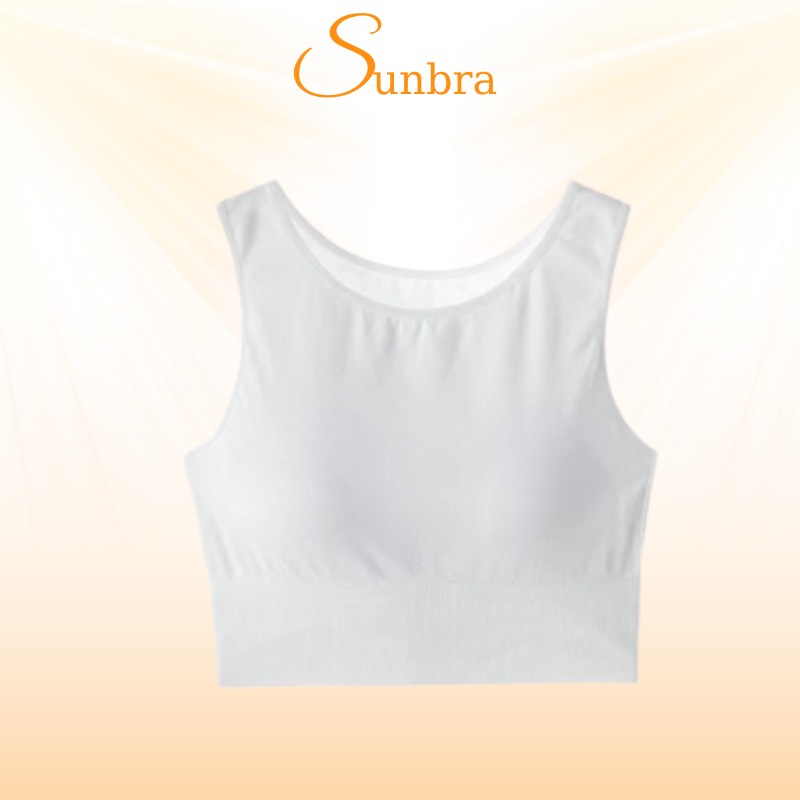 Áo bra thể thao cotton co dãn đệm mỏng nâng ngực SUNBRA 855