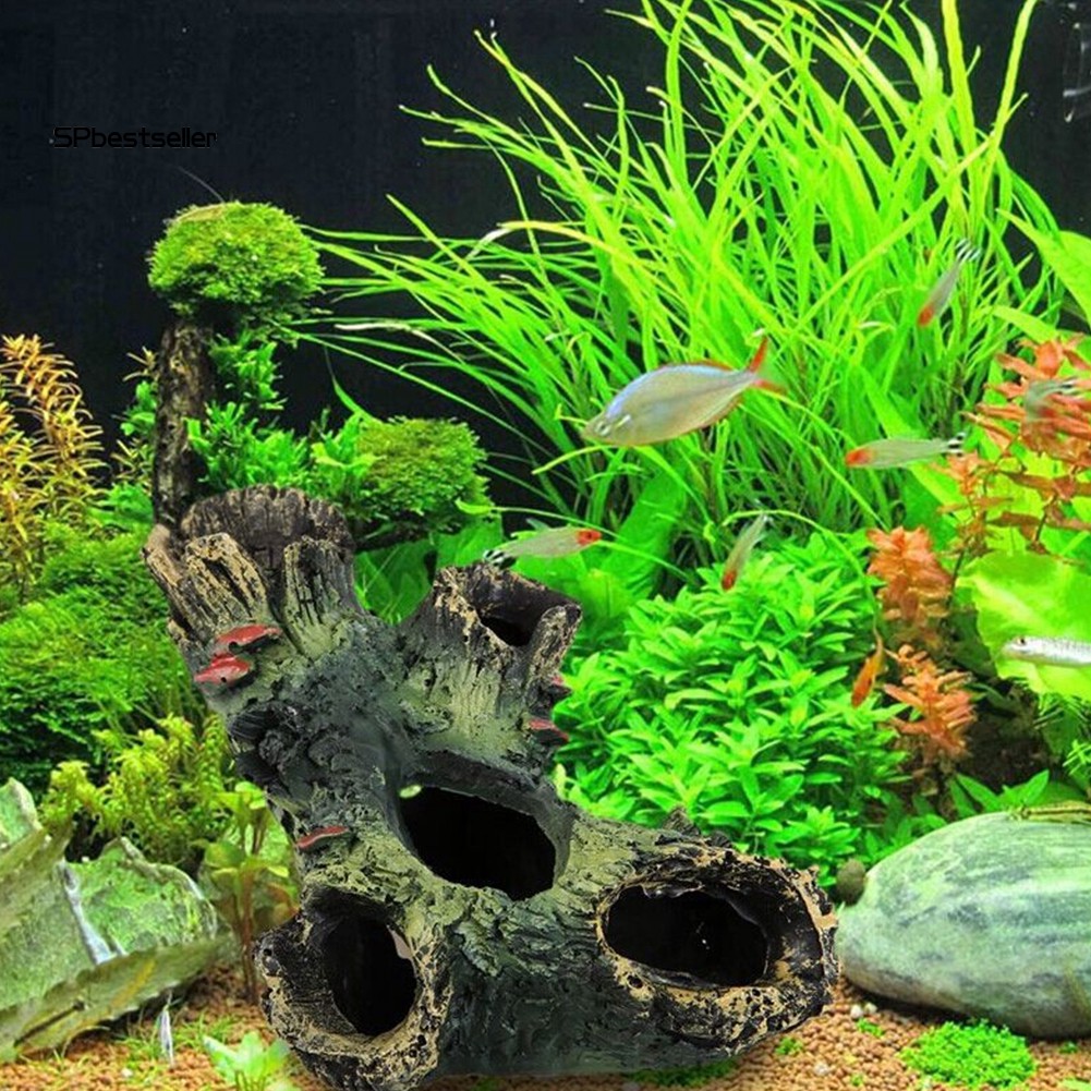 Miếng gỗ nhân tạo trang trí bể cá