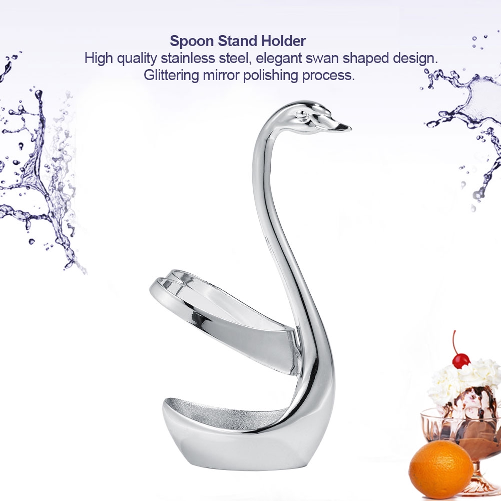 Swan Shaped Kitchen Coffee Utensils Set Stand Holder