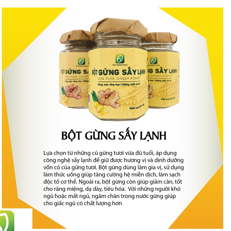 Bột gừng sấy lạnh The Moshav Farm - 40gr