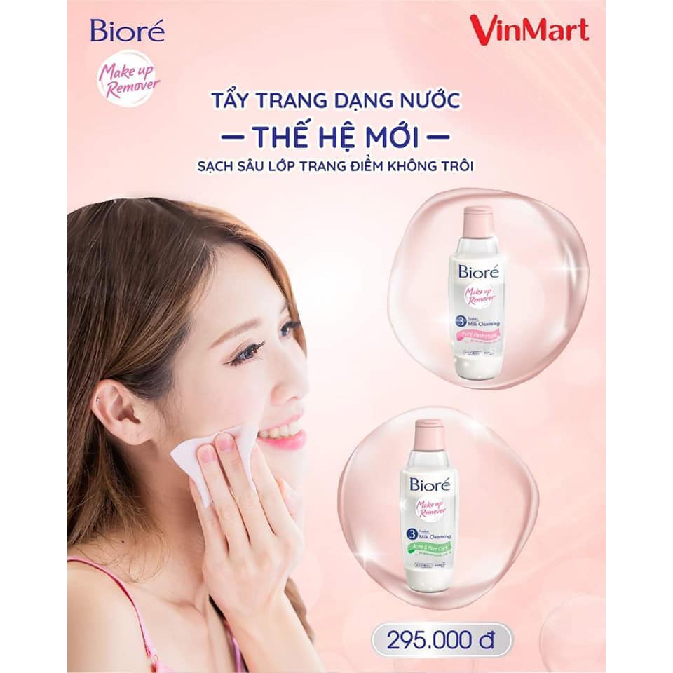 SIÊU PHẨM TẨY TRANG DẠNG NƯỚC THẾ HỆ MỚI BIORÉ SỮA TẨY TRANG 3 LỚP SẠCH SÂU 300ML CHÍNH HÃNG - 5912