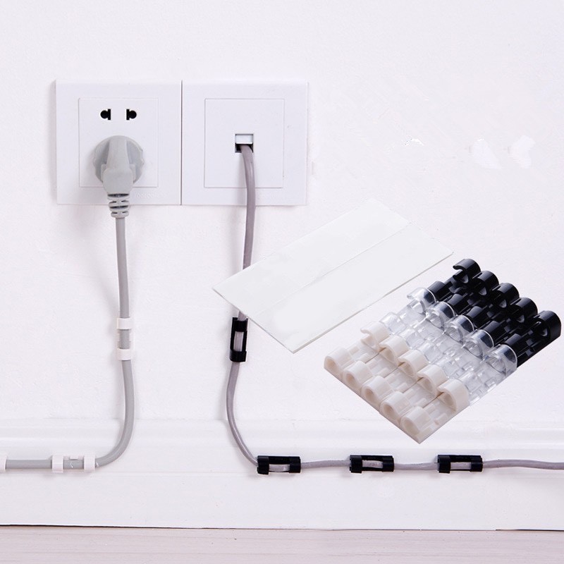 [❌GIÁ SỈ❌] Bộ 20 Nẹp Cố Định Dây Điện Kẹp Giữ Cáp Sạc Nẹp Dây Điện Chống Rối 88068