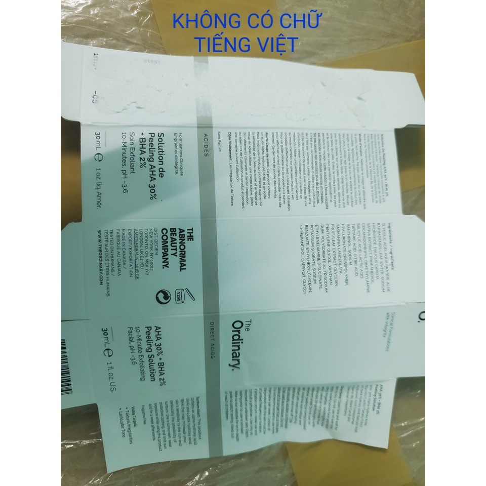 [Freeship + có bill] AHA 30% + BHA 2% Peeling Solution the Ordinary - Peeling The ordinary Canada | BigBuy360 - bigbuy360.vn