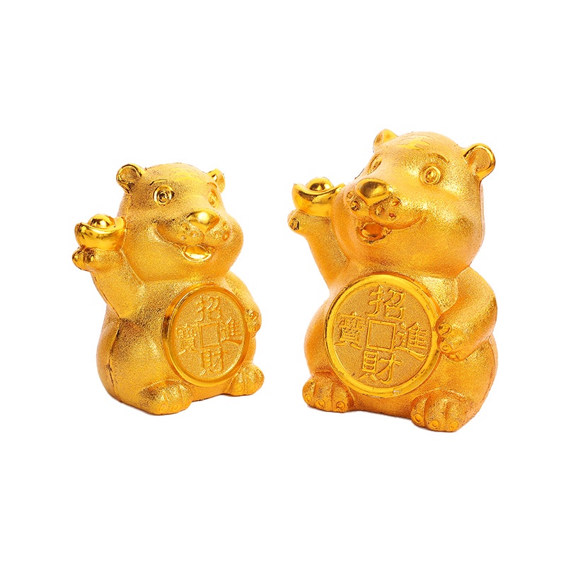 MVP002 Ống heo đựng tiền tiết kiệm hình con hổ vàng phong cách Trung Hoa