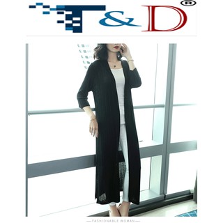 ÁO KHOÁC DÁNG DÀI NỮ MÀU ĐEN
