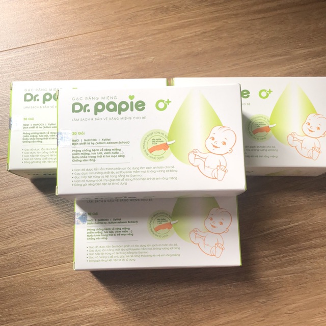 Gạc răng miệng diệt khuẩn chống sâu răng Dr.papie [hàng công ty]