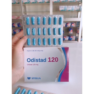 Odistad Viên uống hỗ trợ giảm mỡ máu ngăn ngừa béo phì Orlistat Stada H/42 viên
