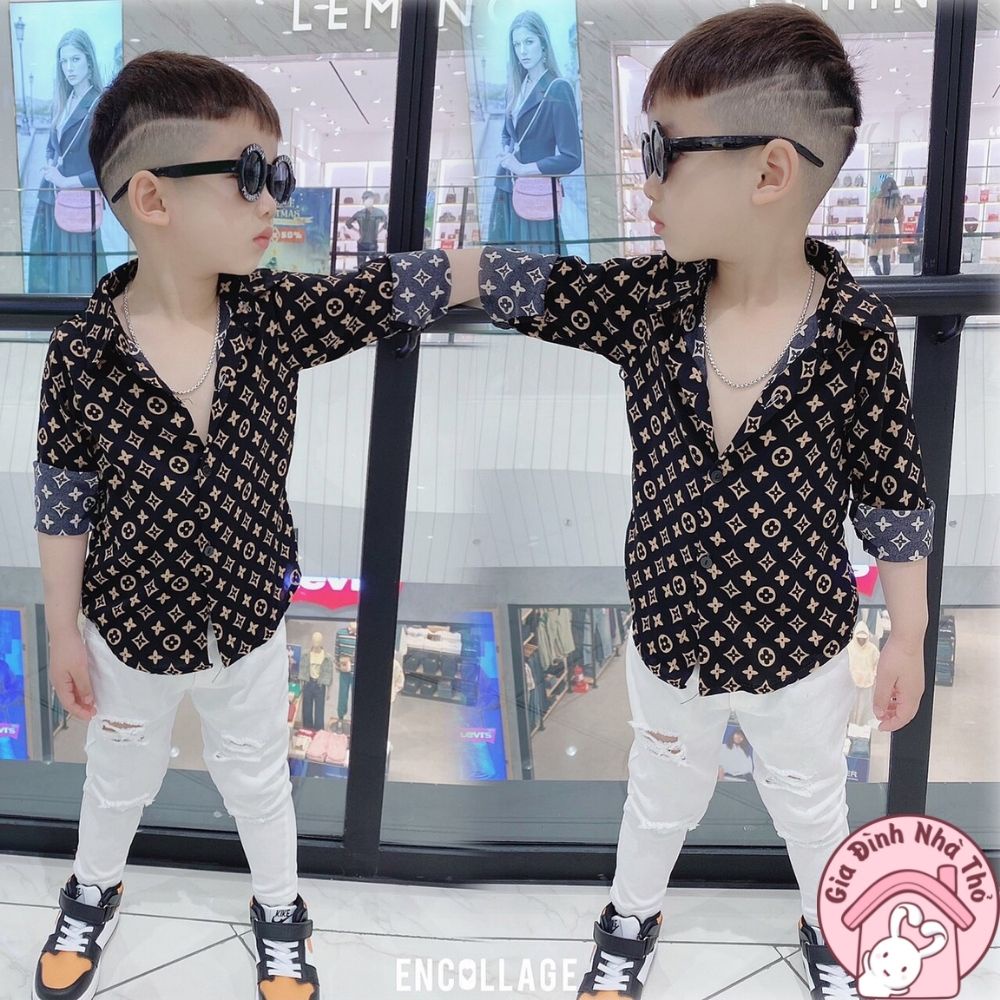 Thông tin về Áo sơmi bé trai chất thoáng mát đi học đi chơi đều đẹp size từ 20-38kg