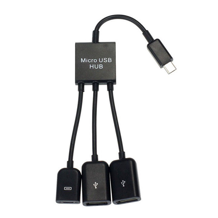 Cáp OTG ra OTG + 02 USB 2.0