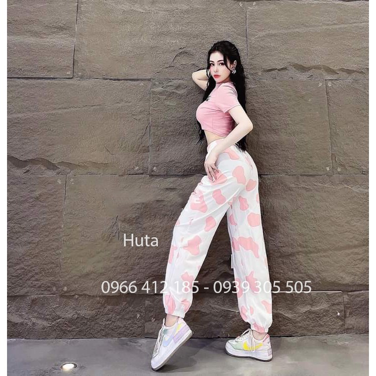 [MẪU MỚI] Set áo croptop quần ống bo bò sữa(CÓ VIDEO THẬT)