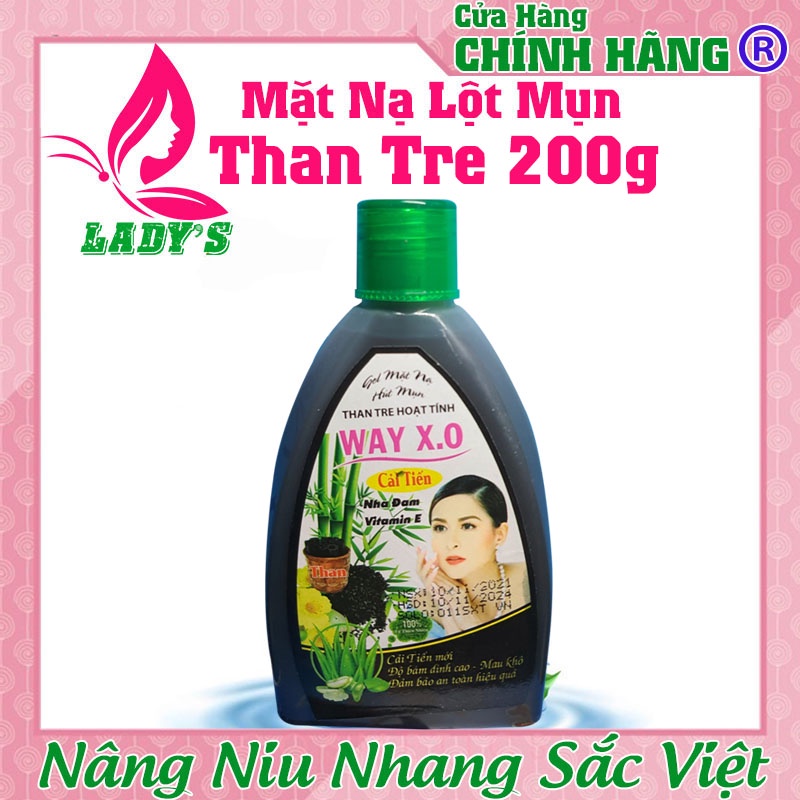 Gel Lột Mụn Than Tre, Lấy Đi Mụn Cám, Mụn Đầu Đen Lông Măng, Cấp Ẩm Và Bổ Sung Vitamin E Cho Da, Chai 200g