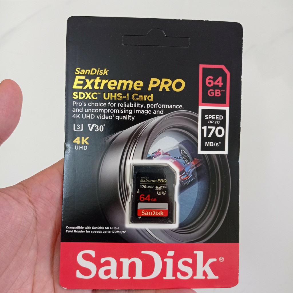 Thẻ nhớ SD Sandisk  16GB  32GB 64GB   128GB  GBExtreme Pro upto 170MB/s