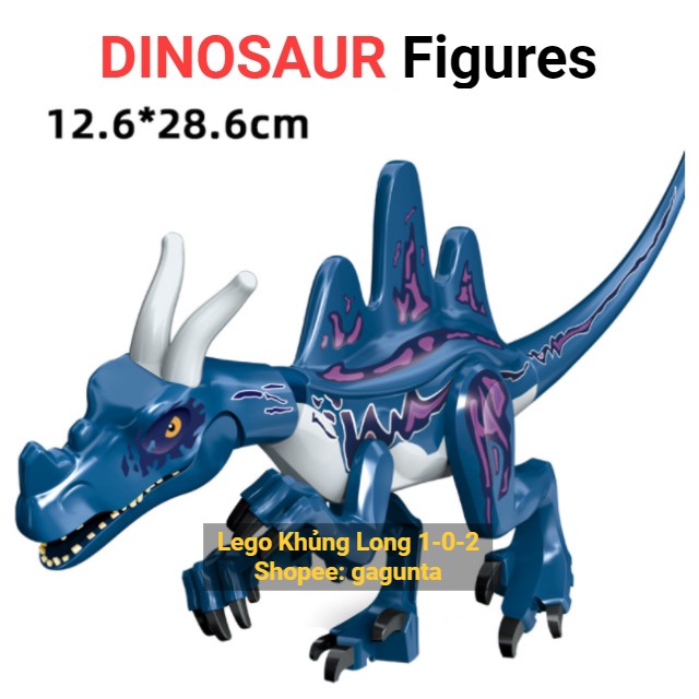 Lego Khủng Long 2 Sừng Xanh Dương Phiên Bản Đặc Biệt 2021 Jurassic World Hãng Lele