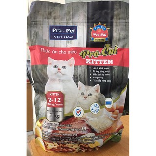 THỨC ĂN HẠT CHO MÈO CON TÚI 1KG