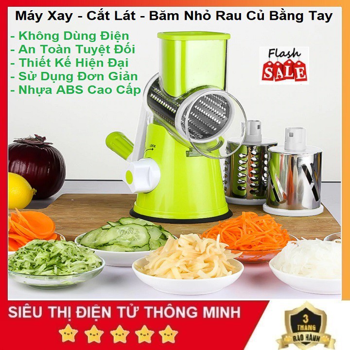 Máy Bào Sợi Thái Lát, Rau Củ Đa Năng - Không Dùng Điện - An Toàn Tuyệt Đối Khi Sử Dụng