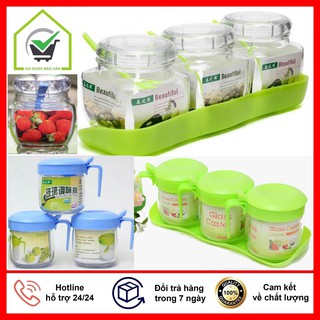 Lọ Gia Vị - Bộ 3 Lọ Gia Vị Có Thìa