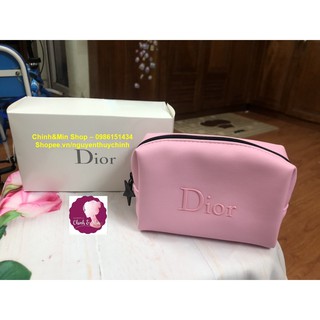 Túi Dior màu hồng có hộp giấy Dior