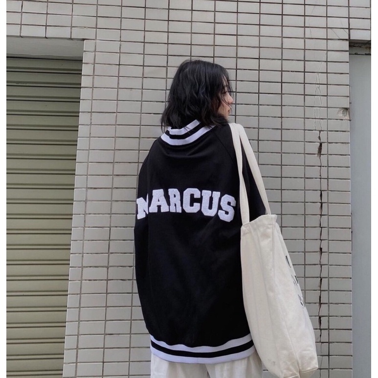 [VIDEO ẢNH THẬT] ÁO CARDIGAN MARCUS SỐ 18 - Áo Khoác Nỉ Nam Nữ Form Rộng Viền Trắng Màu Đen | BigBuy360 - bigbuy360.vn